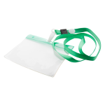 Lanyard s plastovou karabinkou MAES zelená