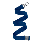 Lanyard s kovovou karabinkou KAPPIN modrá tmavá