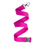 Lanyard s kovovou karabinkou KAPPIN růžová