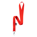 Lanyard RPET s kovovou karabinkou LORIET červená