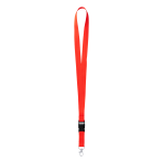 Lanyard s oddělitelnou karabinkou KUNEL červená