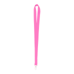Lanyard polyesterový s kovovou karabinou NECK růžová