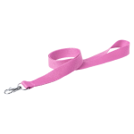 Lanyard polyesterový s kovovou karabinou NECK růžová