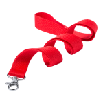 Lanyard polyesterový s kovovou karabinou NECK červená