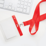 Lanyard polyesterový s kovovou karabinou NECK červená