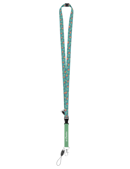 Lanyard se sublimací na zakázku SUBYARD 15 D SAFE RPET bílá