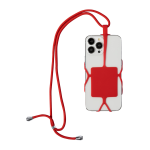 Lanyard s držákem na mobil SEBLY červená