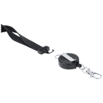 Lanyard s držákem na skipas LEMER černá