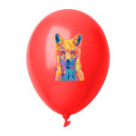 Balonky v pastelových barvách na zakázku CreaBalloon červená