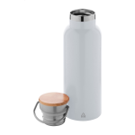 Termoska s bambusovým víčkem Renaslu bílá