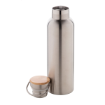 Termoska s bambusovým víkem 750 ml Manaslu L stříbrná