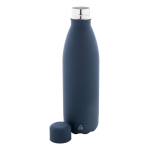 Láhev s pogumovaným povrchem Refill Soft modrá tmavá