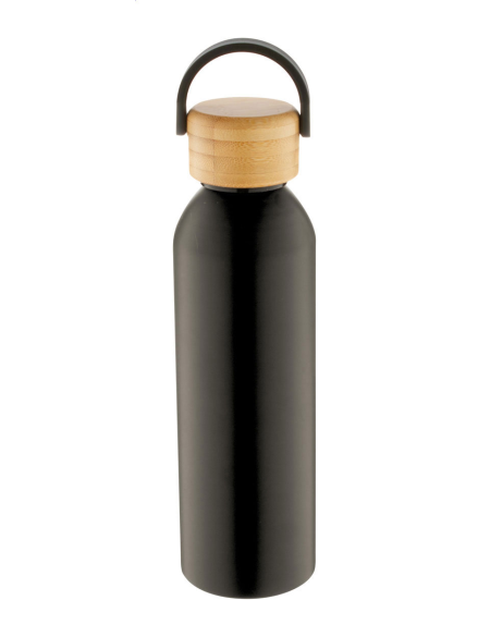 Láhev s bambusovým víčkem 600 ml Zoboo šedá