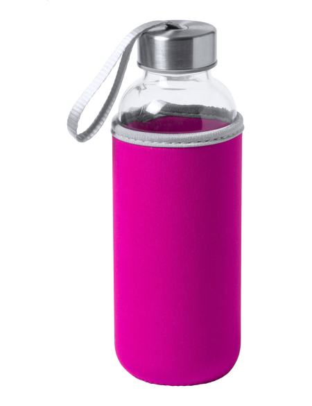 Láhev skleněná s barevným neoprenovým obalem