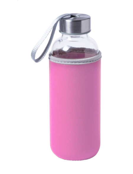 Láhev skleněná s barevným neoprenovým obalem