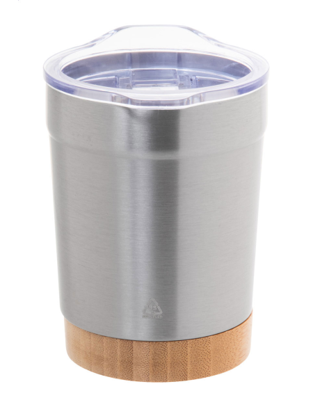 Termokelímek s bambusovým dnem 300 ml Icatu stříbrná