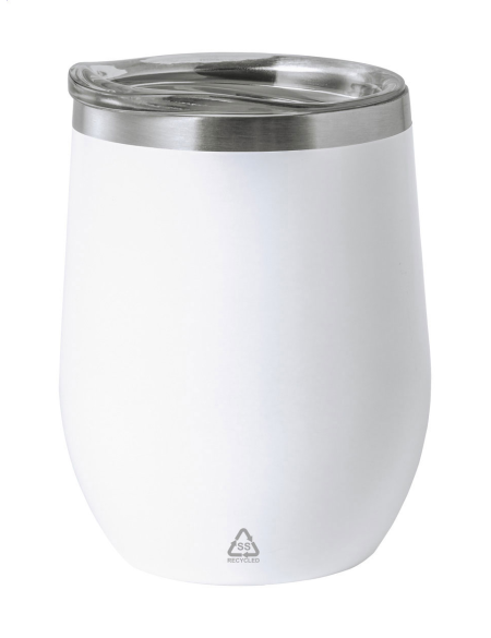 Termokelímek z nerezové oceli 350 ml Rebby bílá