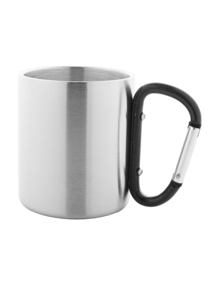 Hrnek z nerezové oceli s karabinovým uchem