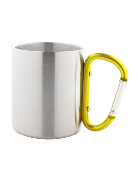 Hrnek z nerezové oceli s karabinovým uchem