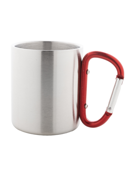 Hrnek z nerezové oceli s karabinovým uchem