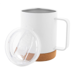 Termohrnek s dnem z přírodního korku Corgox bílá