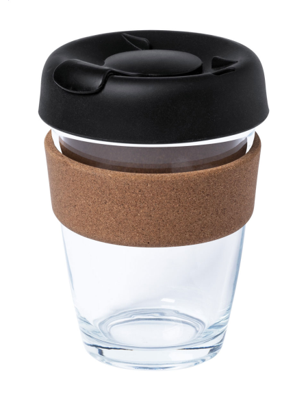 Hrnek cestovní skleněný s úchopem z korku Corgla