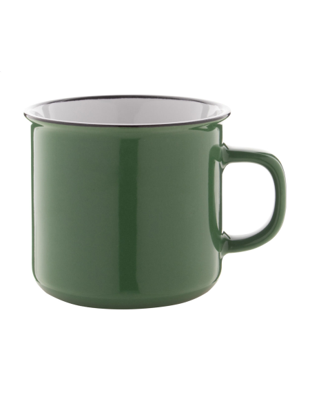 Hrnek retro s černým okrajem a bílým vnitřkem