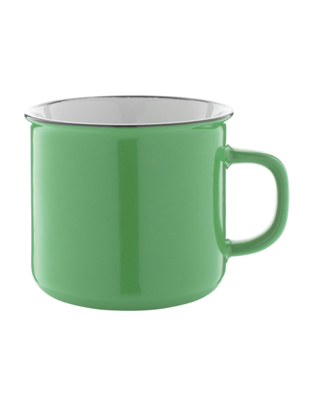 Hrnek retro s černým okrajem a bílým vnitřkem