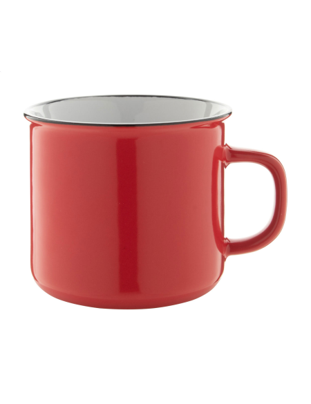 Hrnek retro s černým okrajem a bílým vnitřkem