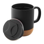 Hrnek keramický s korkem Komagu černá