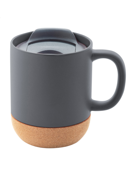 Hrnek keramický s korkem Komagu černá