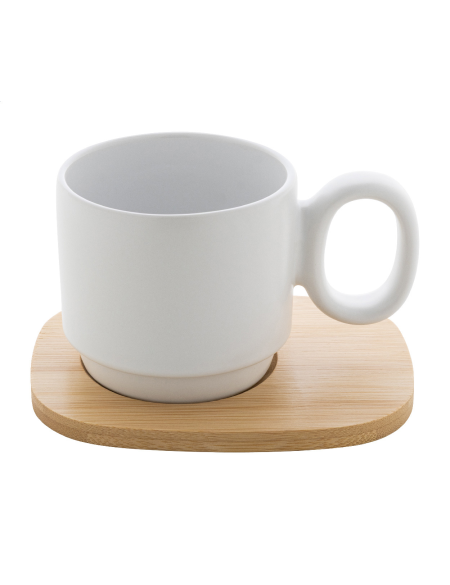 Hrnek keramický s podnosem Kaguya černá