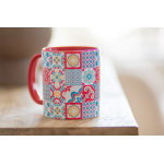 Hrnek na sublimaci s barevným ouškem 350 ml InnoColour červená