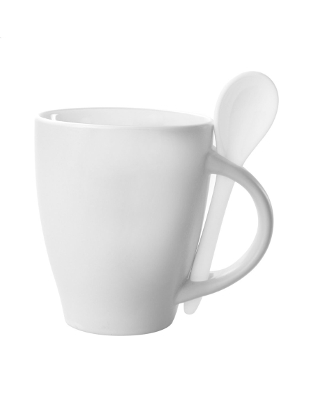 Hrnek keramický se lžičkou 300 ml Spoon modrá