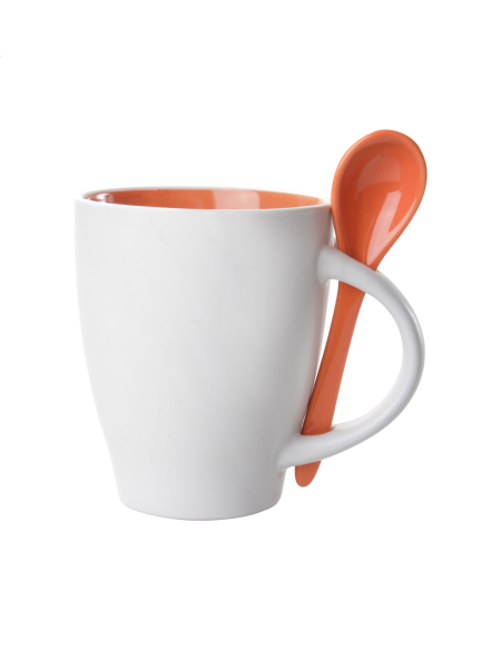 Hrnek keramický se lžičkou