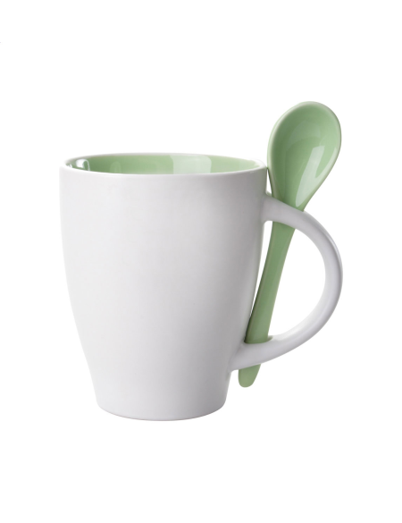 Hrnek keramický se lžičkou