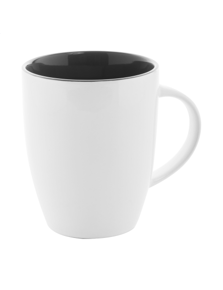 Hrnek bílý keramický s barevným vnitřkem