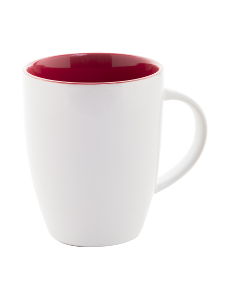 Hrnek bílý keramický s barevným vnitřkem