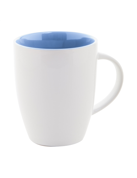 Hrnek bílý keramický s barevným vnitřkem