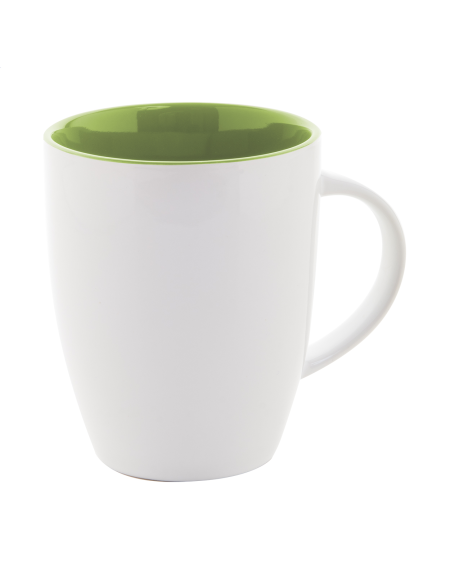 Hrnek bílý keramický s barevným vnitřkem