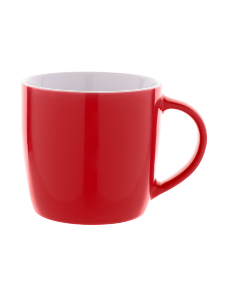 Hrnek bílý keramický s barevným vnitřkem 370 ml