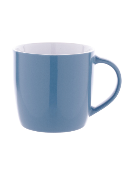 Hrnek bílý keramický s barevným vnitřkem 370 ml