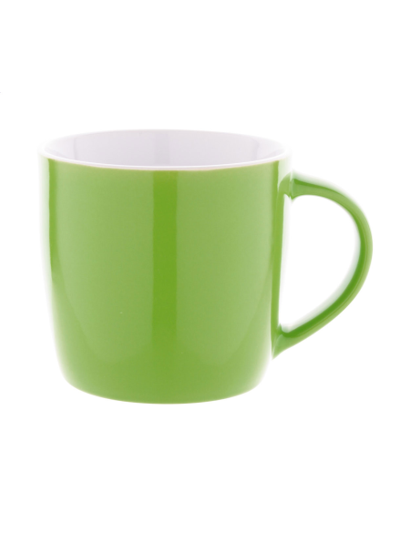 Hrnek bílý keramický s barevným vnitřkem 370 ml