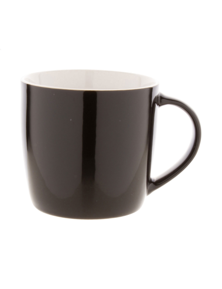 Hrnek bílý keramický s barevným vnitřkem 370 ml