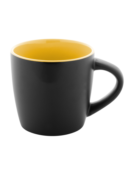 Hrnek matný černý s lesklou úpravou uvnitř