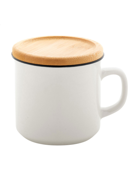 Hrnek porcelánový retro Cybele bílá