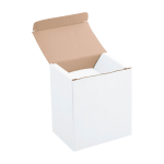 Krabička bílá papírová objem hrnku 300/400 ml Univer bílá