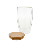 Termohrnek skleněný 420 ml Bondina L průhledná