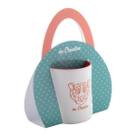 Držák na hrnek přenosný na zakázku CarryMug bílá