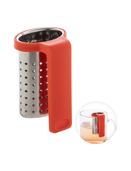 Čajítko s připevněním k okraji hrnku